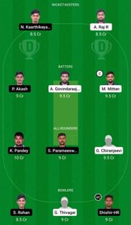 Dream11 Team for Sharks XI vs Lions XI - Pondicherry Men’s T20 2022 Semi-final 1.
